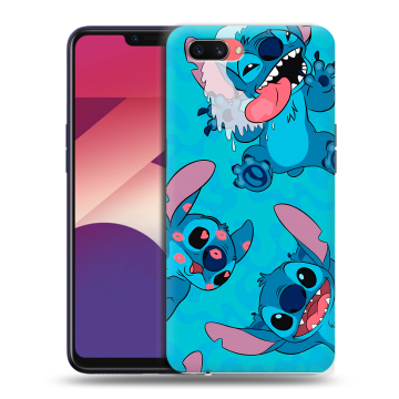 Пластиковый чехол на OPPO A3s с принтом Лило и Стич