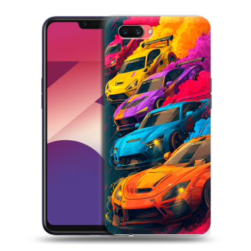Пластиковый чехол на OPPO A3s с принтом Тачки Пластиковый чехол на OPPO A3s с принтом Тачки