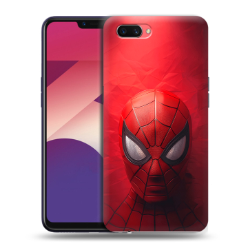 Пластиковый чехол на OPPO A3s с принтом Spiderman Человек паук