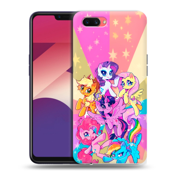 Пластиковый чехол на OPPO A3s с принтом My little pony Дружба чудо