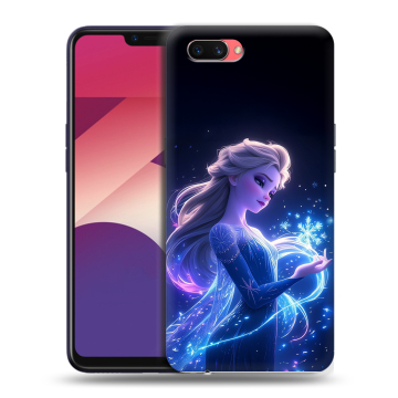 Пластиковый чехол на OPPO A3s с принтом Холодное сердце Frozen