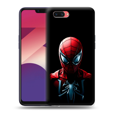 Пластиковый чехол на OPPO A3s с принтом Spiderman Человек паук