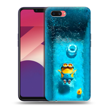 Пластиковый чехол на OPPO A3s с принтом Миньоны