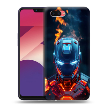 Пластиковый чехол на OPPO A3s с принтом IronMan Железный человек Пластиковый чехол на OPPO A3s с принтом IronMan Железный человек