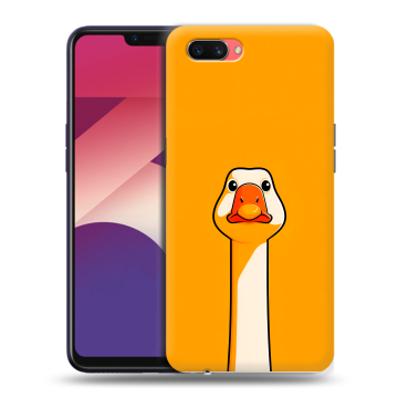 Пластиковый чехол на OPPO A3s с принтом Смешная утка