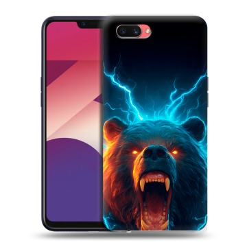 Пластиковый чехол на OPPO A3s с принтом Медведь