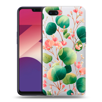 Пластиковый чехол на OPPO A3s с принтом женский