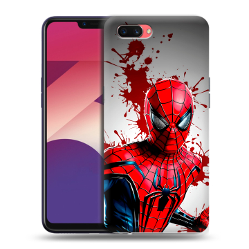 Пластиковый чехол на OPPO A3s с принтом Spiderman Человек паук Пластиковый чехол на OPPO A3s с принтом Spiderman Человек паук