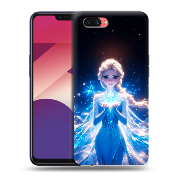 Пластиковый чехол на OPPO A3s с принтом Холодное сердце Frozen