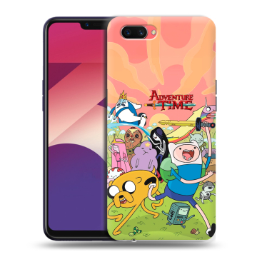 Пластиковый чехол на OPPO A3s с принтом Adventure time Время приключений
