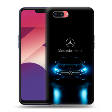 Пластиковый чехол на OPPO A3s с принтом Mercedes Мерседес