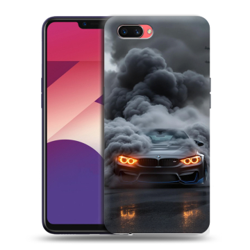 Пластиковый чехол на OPPO A3s с принтом BMW БМВ