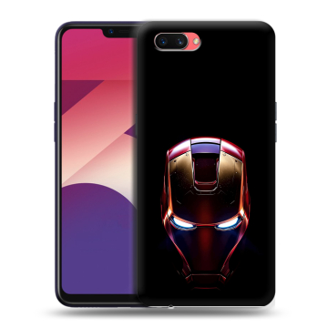 Пластиковый чехол на OPPO A3s с принтом IronMan Железный человек