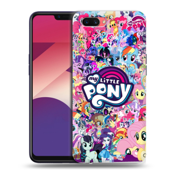 Пластиковый чехол на OPPO A3s с принтом My little pony Дружба чудо