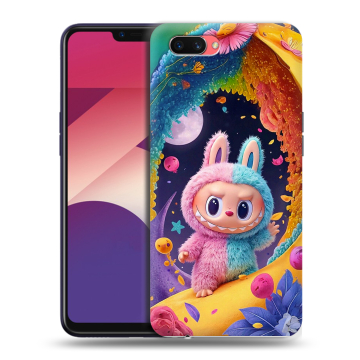 Пластиковый чехол на OPPO A3s с принтом Labubu Лабубу Пластиковый чехол на OPPO A3s с принтом Labubu Лабубу