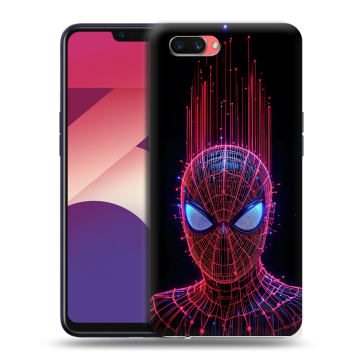 Пластиковый чехол на OPPO A3s с принтом Spiderman Человек паук