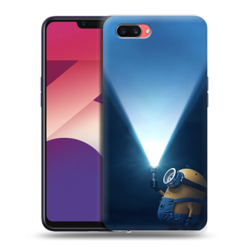Пластиковый чехол на OPPO A3s с принтом Миньоны