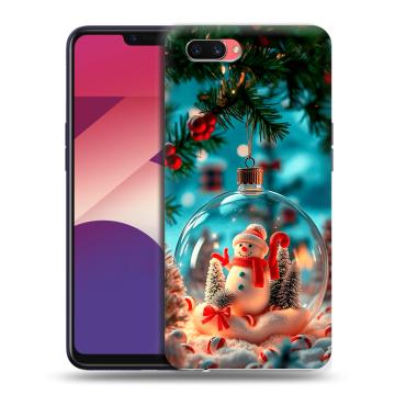 Пластиковый чехол на OPPO A3s с принтом Новый год