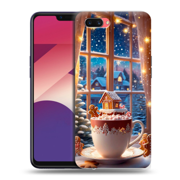 Пластиковый чехол на OPPO A3s с принтом Новый год