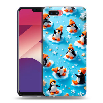 Пластиковый чехол на OPPO A3s с принтом Новый год