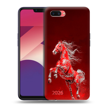 Пластиковый чехол на OPPO A3s с принтом Новый год