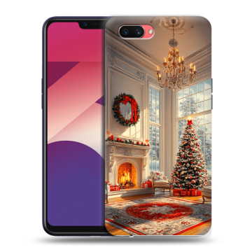 Пластиковый чехол на OPPO A3s с принтом Новый год