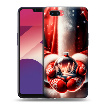 Пластиковый чехол на OPPO A3s с принтом Новый год