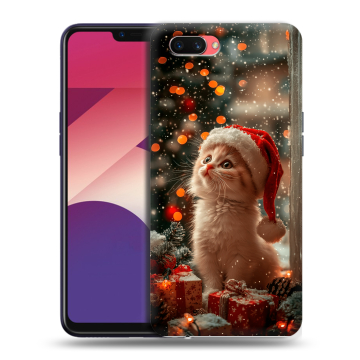 Пластиковый чехол на OPPO A3s с принтом Новый год