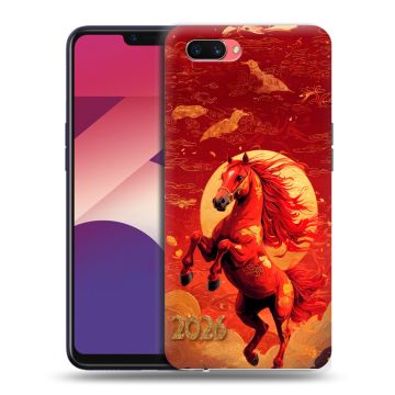 Пластиковый чехол на OPPO A3s с принтом Новый год