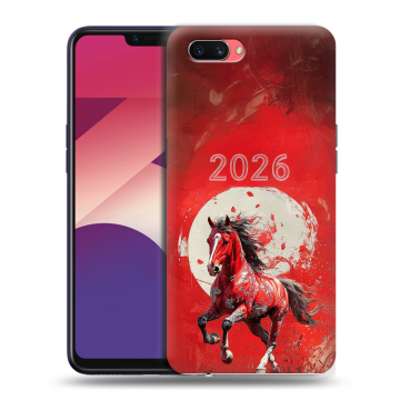 Пластиковый чехол на OPPO A3s с принтом Новый год