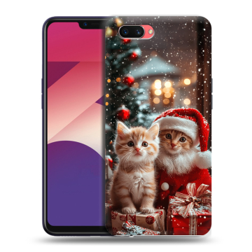 Пластиковый чехол на OPPO A3s с принтом Новый год