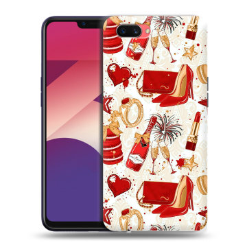 Пластиковый чехол на OPPO A3s с принтом Новый год