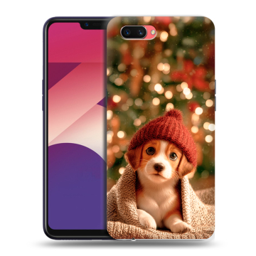 Пластиковый чехол на OPPO A3s с принтом Новый год