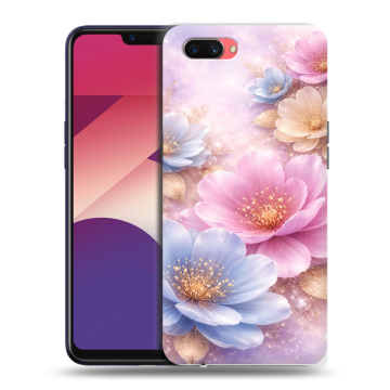 Пластиковый чехол на OPPO A3s с принтом женский