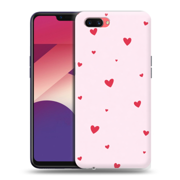 Пластиковый чехол на OPPO A3s с принтом для девочек