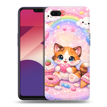 Пластиковый чехол на OPPO A3s с принтом для девочек