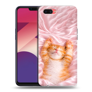 Пластиковый чехол на OPPO A3s с принтом женский Пластиковый чехол на OPPO A3s с принтом женский