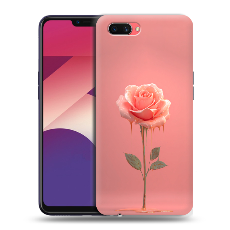 Пластиковый чехол на OPPO A3s с принтом Розовая роза Пластиковый чехол на OPPO A3s с принтом Розовая роза