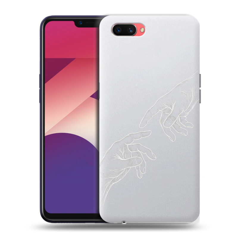 Пластиковый чехол на OPPO A3s с принтом Сотворение мира Пластиковый чехол на OPPO A3s с принтом Сотворение мира