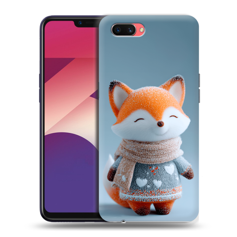 Пластиковый чехол на OPPO A3s с принтом Лиса Пластиковый чехол на OPPO A3s с принтом Лиса