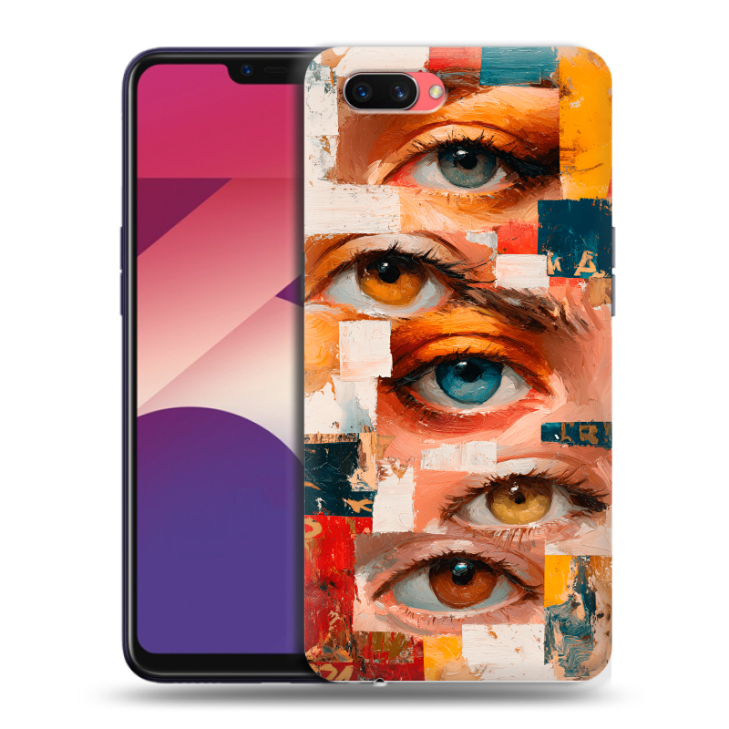 Пластиковый чехол на OPPO A3s с принтом Модный принт Пластиковый чехол на OPPO A3s с принтом Модный принт