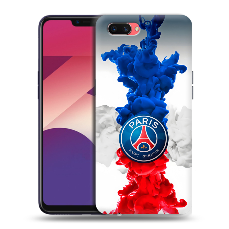 Пластиковый чехол на OPPO A3s с принтом PSG ПСЖ Пластиковый чехол на OPPO A3s с принтом PSG ПСЖ