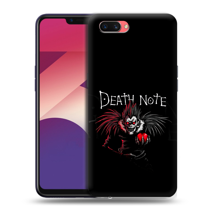 Пластиковый чехол на OPPO A3s с принтом Death note Тетрадь смерти Пластиковый чехол на OPPO A3s с принтом Death note Тетрадь смерти