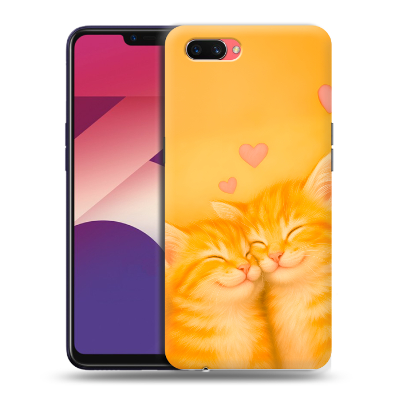 Пластиковый чехол на OPPO A3s с принтом Милые котята Пластиковый чехол на OPPO A3s с принтом Милые котята