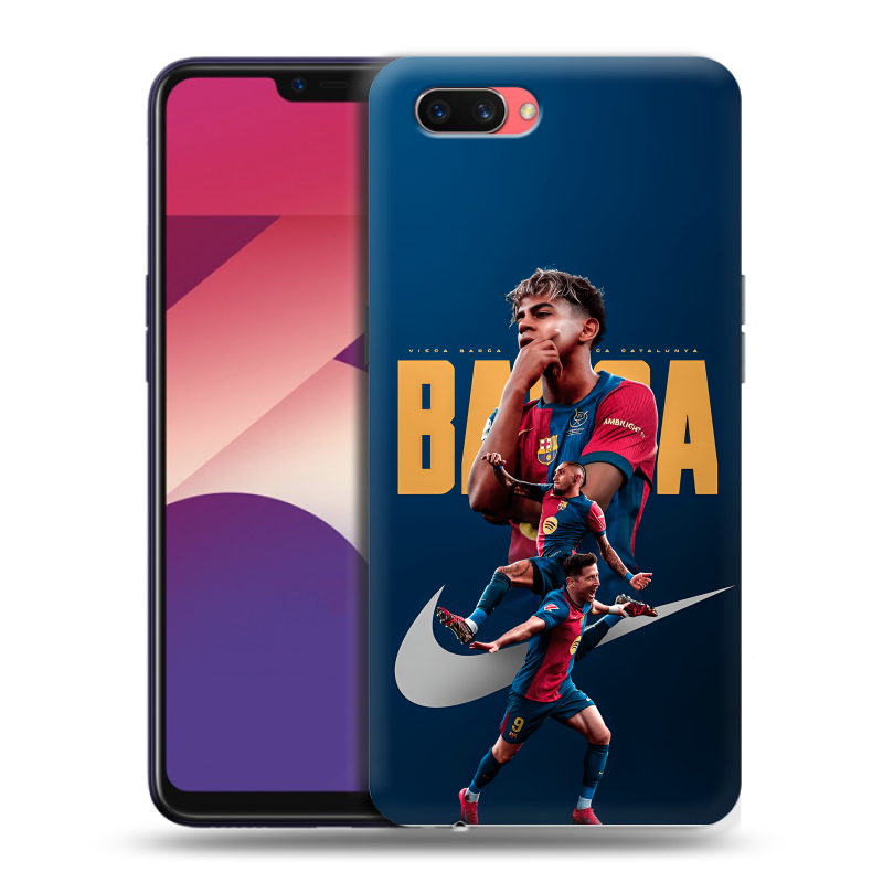 Пластиковый чехол на OPPO A3s с принтом Барселона Barca Yamal Пластиковый чехол на OPPO A3s с принтом Барселона Barca Yamal