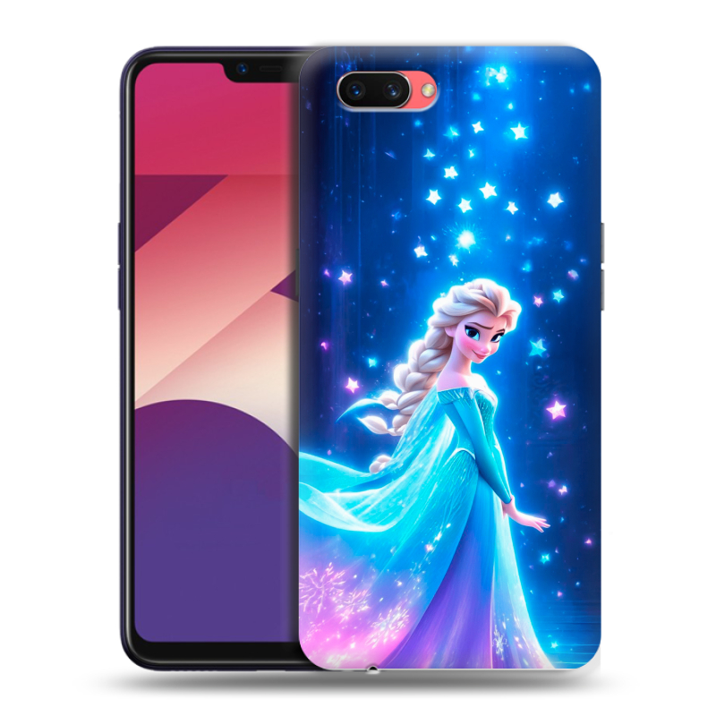 Пластиковый чехол на OPPO A3s с принтом Холодное сердце Frozen Пластиковый чехол на OPPO A3s с принтом Холодное сердце Frozen