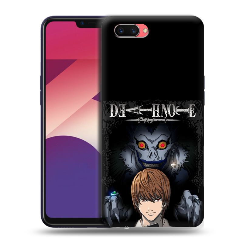 Пластиковый чехол на OPPO A3s с принтом Death note Тетрадь смерти Пластиковый чехол на OPPO A3s с принтом Death note Тетрадь смерти