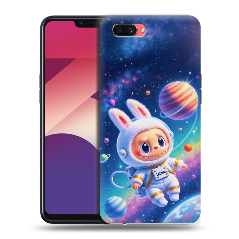 Пластиковый чехол на OPPO A3s с принтом Labubu Лабубу Пластиковый чехол на OPPO A3s с принтом Labubu Лабубу