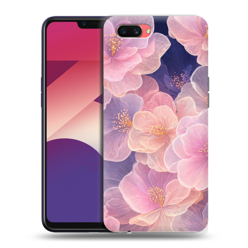 Пластиковый чехол на OPPO A3s с принтом женский Пластиковый чехол на OPPO A3s с принтом женский