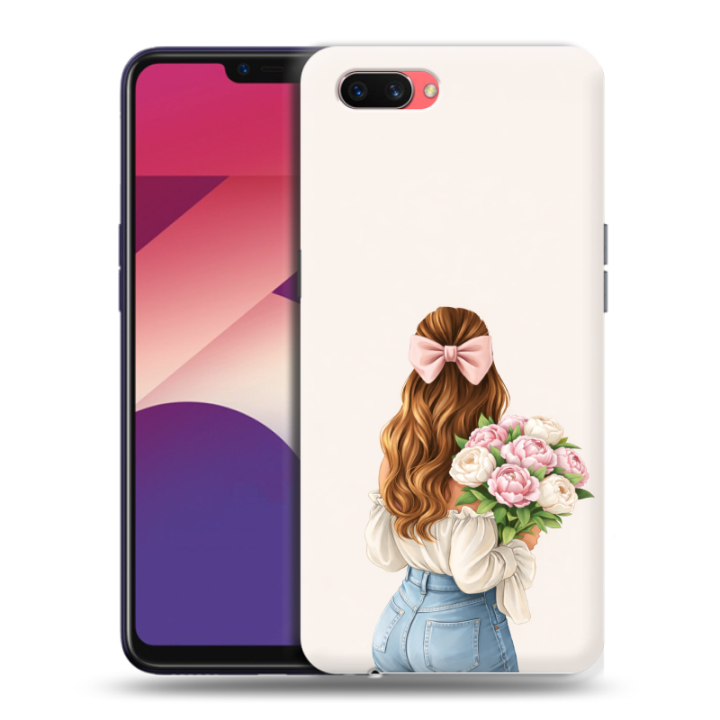 Пластиковый чехол на OPPO A3s с принтом женский Пластиковый чехол на OPPO A3s с принтом женский